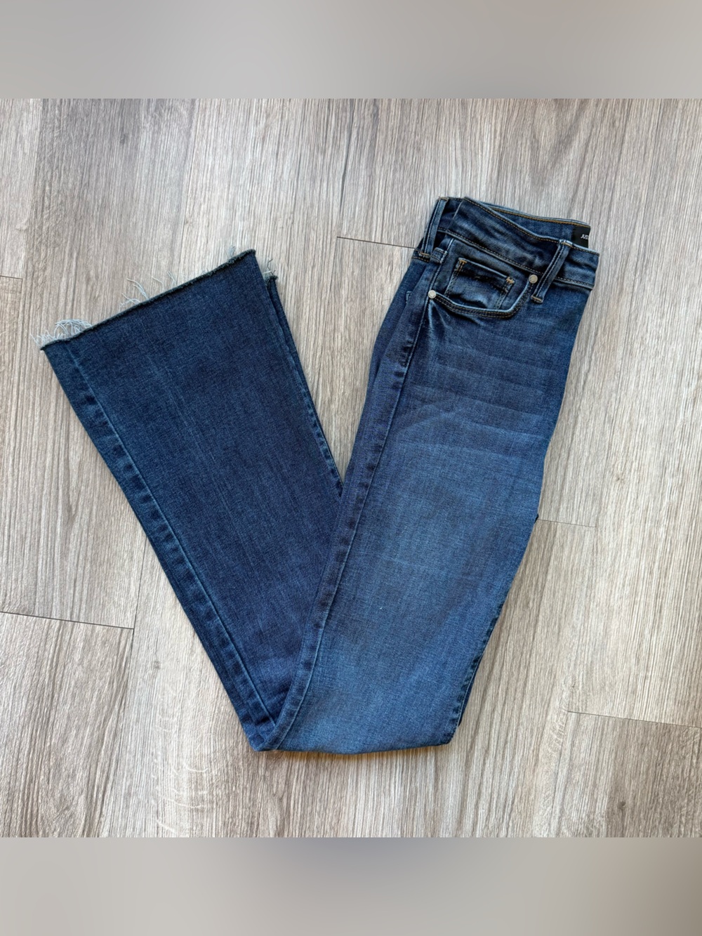 Just Black Denim Women’s High Rise Raw Hem Flare Jeans - Size 24 Made in USA